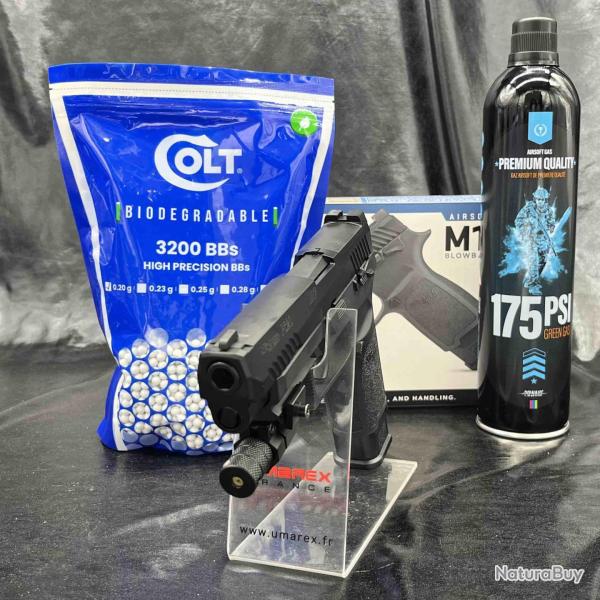 Pack laser pr�t � tirer Pistolet- Sig Sauer "Proforce M17" - Cal 6mm - Noir - Gaz