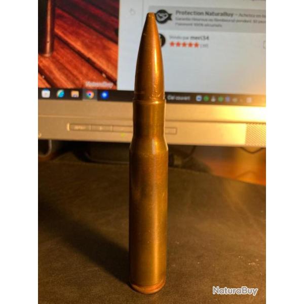 CHANGEMENT PRIX : cartouche neutralis�e, vid�e et percut�e 12.7x99 TW 1943