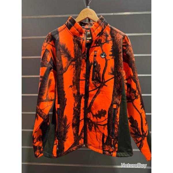 Sweat-shirt Zipp� Percussion Orange et Noir
