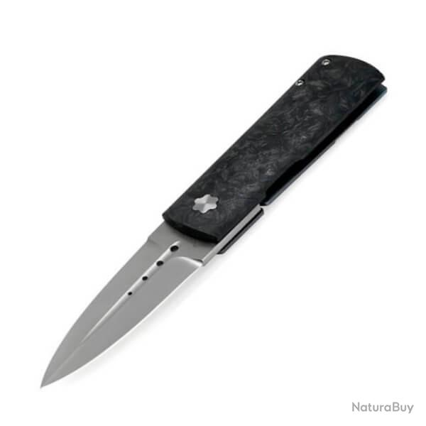 MAS372.N Couteau pliant Maserin DAGA  manche carbone noir/titanium