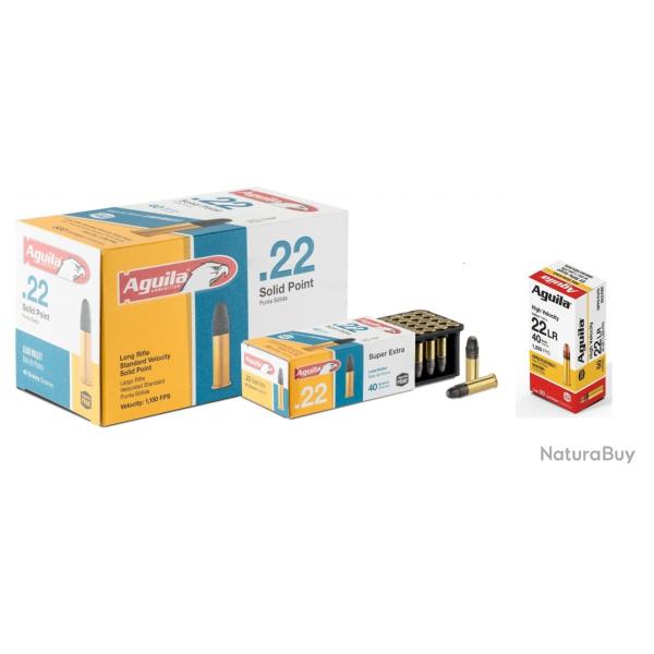 Wahoo - Munitions CAL.22 LR SOLID POINT PLOMB AGUILA PAR 500