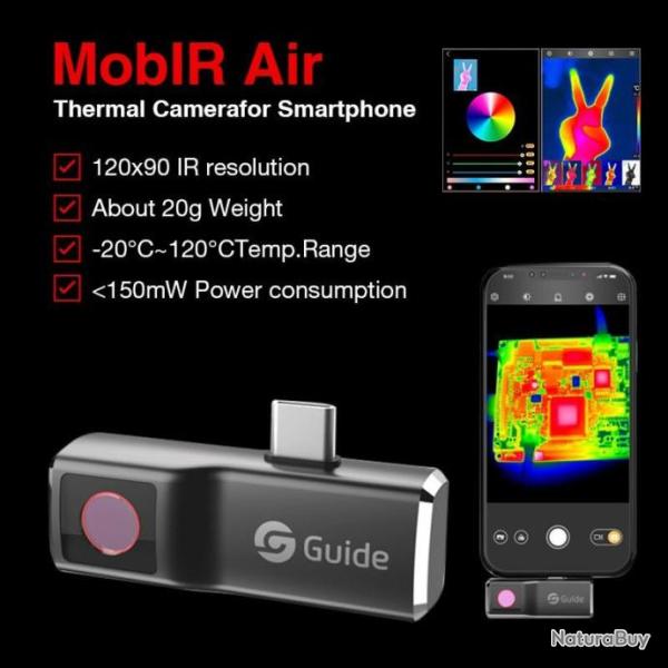 Cam�ra de Nuit � Imagerie Thermique pour T�l�phone Android ou Apple Haute Qualit� Livraison 8 Jours