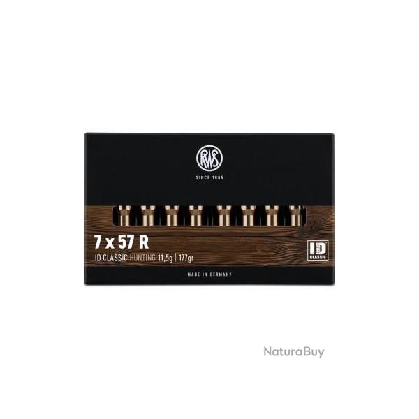 CARTOUCHES RWS ID CLASSIC CAL 7x57 R 177GR X20