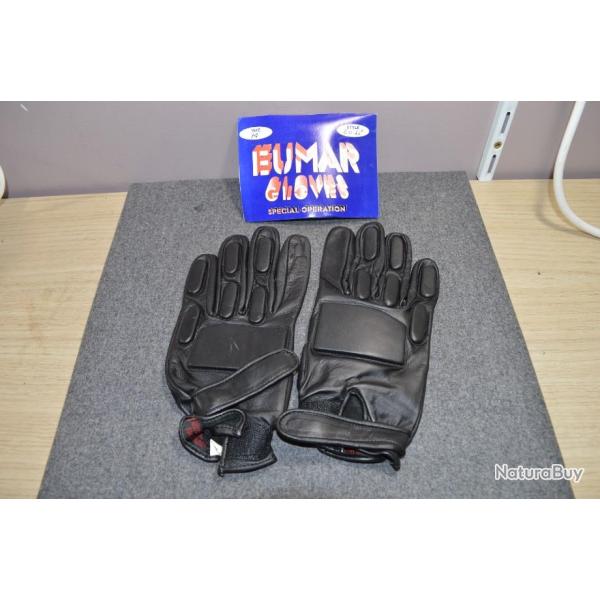 Paire Gants Surplus Militaire Police Eumar Gloves op�ration  S�curit�  taille M( C10)