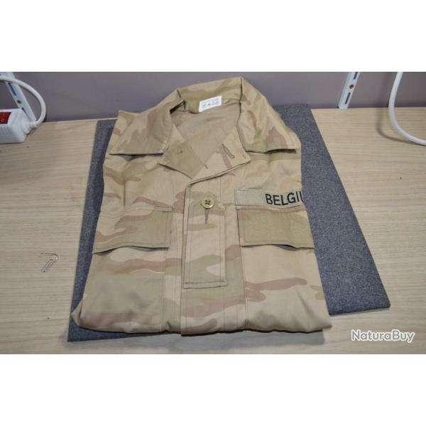 Veste militaire camoufle desert  Afrique Pays Orient  Taille L/S Chemise Belge SEYNTEX beige (c10)