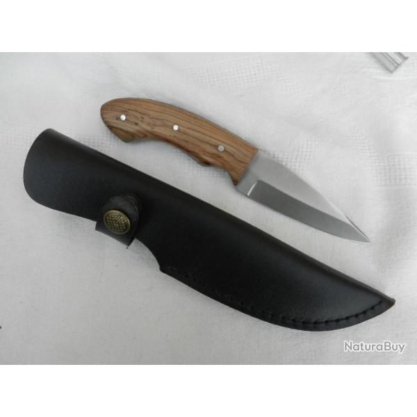 couteau de chasse 19 cm poign�e bois de Teck