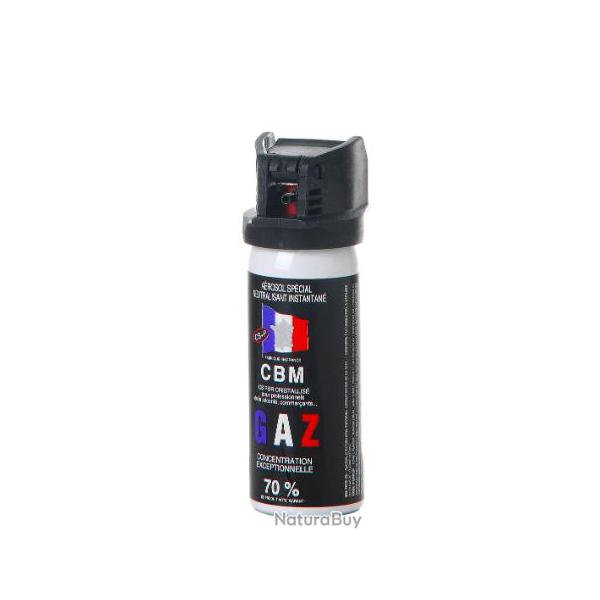 BOMBE DE DEFENSE - GAZ CS - CAPOT CLAPET - 50ML