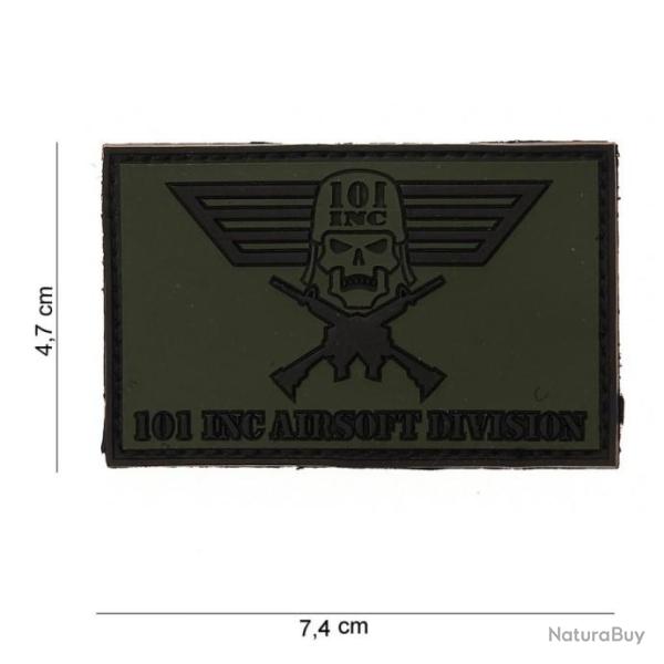Patch 3D PVC Airsoft division vierkant avec velcro | 101 Inc (0001 0842)