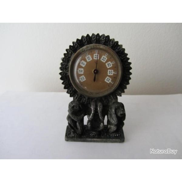 Thermom�tre en r�gule "3 singes de la sagesse" 1960/70