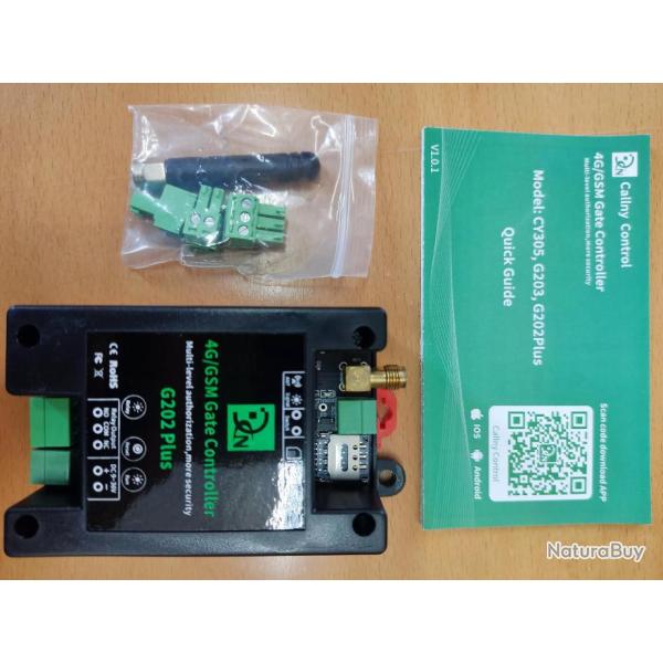 4G/GSM Gate Controller G202Plus: Contrleur d'accs, Ouvre-Porte GSM Interrupteur de Relais