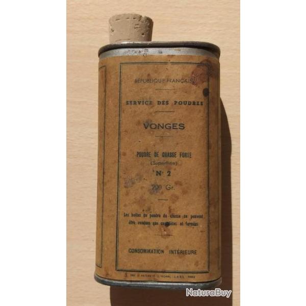 Ancienne bo�te (vide) de poudre pour rechargement de cartouches lisses