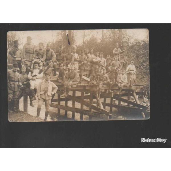 pont du 3�me g�nie arras 1927 , groupe de sapeurs , gilet de sauvetage