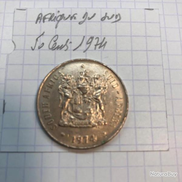 AFRIQUE DU SUD - 50 cents 1974