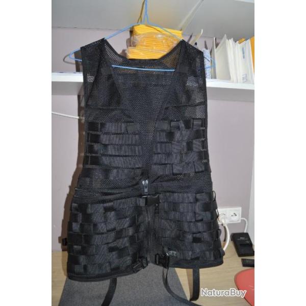 Gilet tactique Police Militaire S�curit� Air soft randonn� Taille L (12)