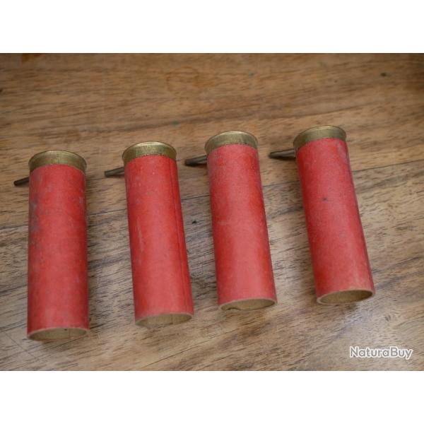 Lot de 4 douilles de cal 12 � broche