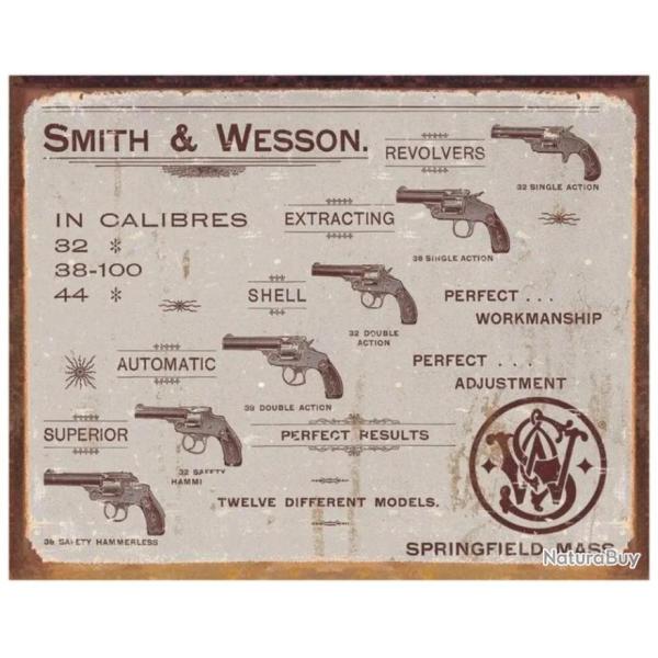 Plaque d�corative Smith Wesson revolver