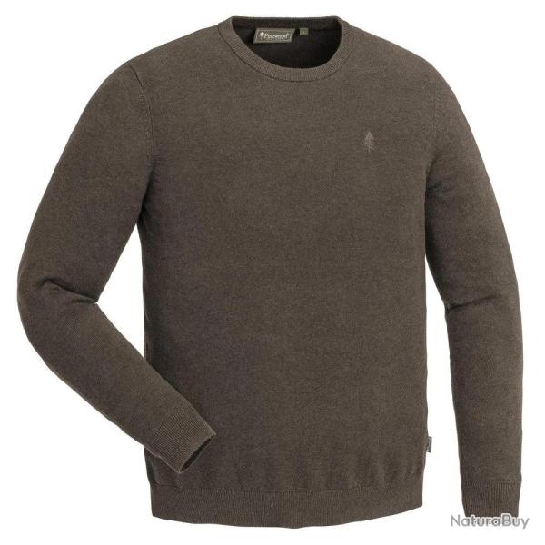 Pull Col Rond Coton Marron V�rnamo Pinewood