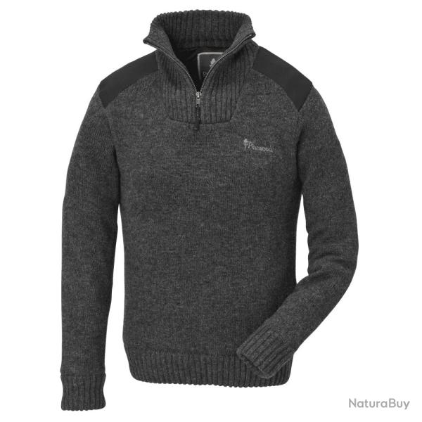 Pull Tricot� Demi Zip Gris pour Femme Hurricane Pinewood