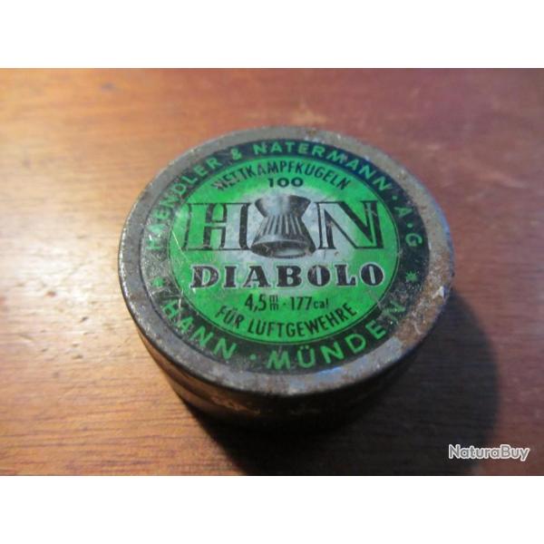 Boite vide en t�le Plombs H&N 1960