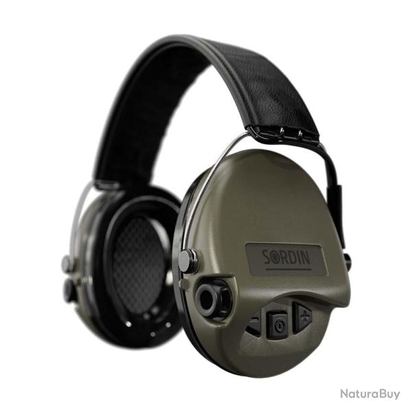 Casque anti-bruit Supr�me Pro vert olive serre-t�te cuir noir