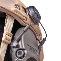 Syst&egrave;me de fixation sur casque tactique pour casque anti-bruit Supr&ecirc;me SLIM et SFA