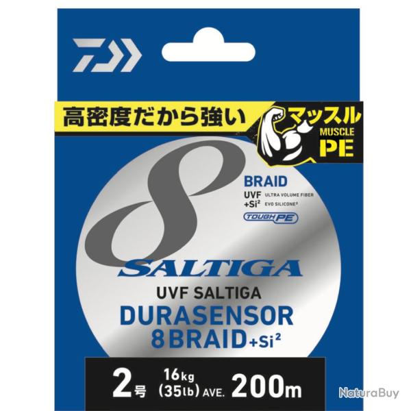 Tresse Daiwa Saltiga 8 Brins Dura Multicolore 200m 0,18mm Multicolore 200m 9,6kg