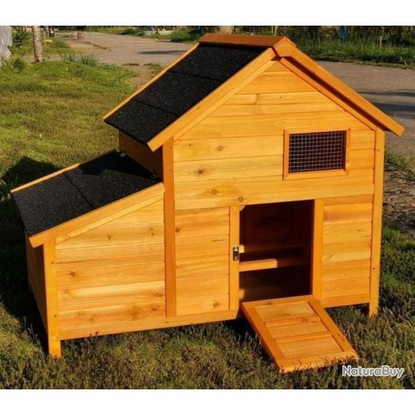 Poulailler Lunel avec enclos poule caille clapier lapin abri coq volaille pintade cielterre-commerce