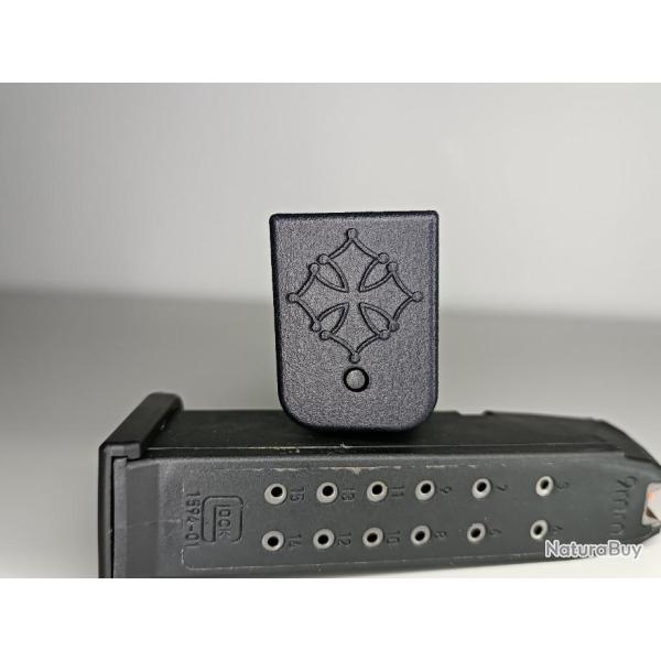 Talon de Chargeur pour Glock avec la Croix Occitane