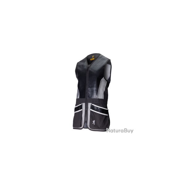 Gilet de tir Browning Pro Sport Leather Gris