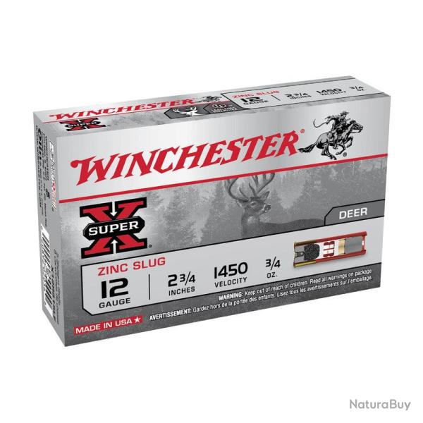 Cartouches Winchester Super-X Rifled Lead Free Cal.12/70 Par 5 - Par 1