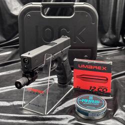 Nouveau GLOCK 17 - "Pack laser pr&ecirc;t &agrave; tirer" - Cal. BBs 4.5 et 4.5mm plomb