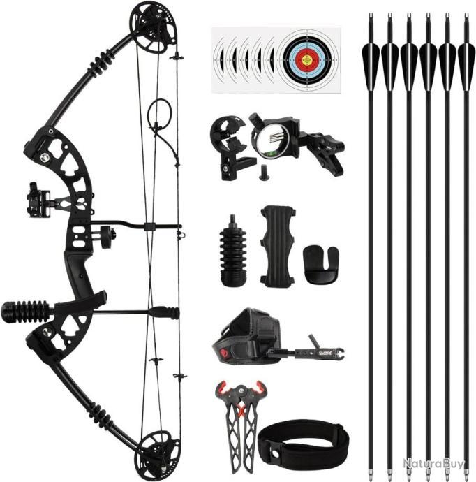 Arc à Poulies Composé – 30-60 Lbs Réglable – Neuf – Pour Chasse Et Sport