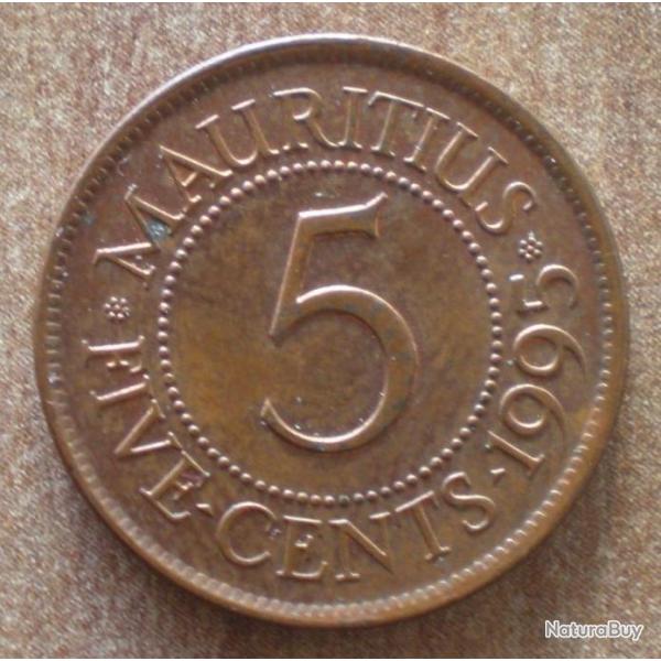 Maurice 5 Cents 1995 Roupie Roupies Piece Cent