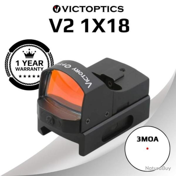 Victoptics Viseur Point Rouge V2 1X18 4 MOA Paiement en 3 ou 4 fois - LIVRAISON GRATUITE !!