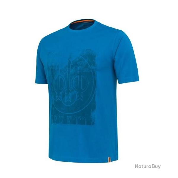 T-SHIRT BERETTA "LOGO" BLEU TURQUOISE TL