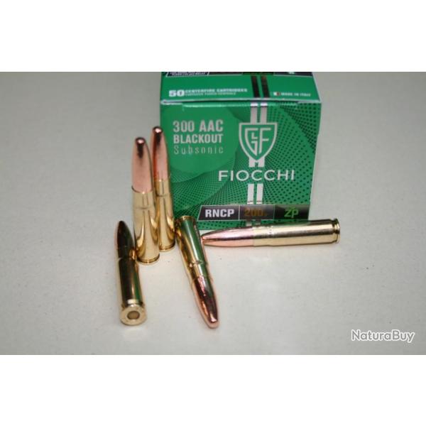 CARTOUCHES FIOCCHI CAL. 300 AAC BLACKOUT SUBSONIC 200 GRAINS