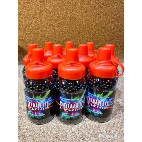 1 BOUTEILLE BILLES ACIER NOIRES BB C4.5 X 1500 POWAIR
