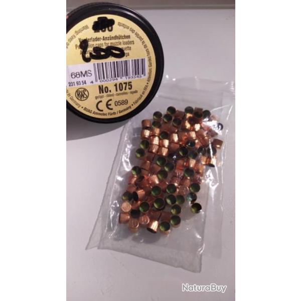 100 amorces RWS 1075 poudre noire