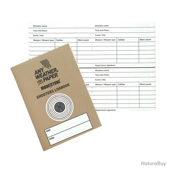 Carnet de bord tout-temps sp�cial tireur 105 x 148 cm tan
