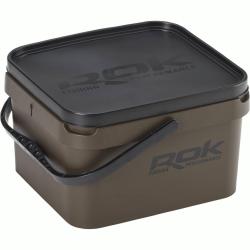 Seau Carre 10L Marron Vert Rok