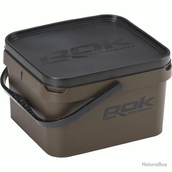 Seau Carre 10L Marron Vert Rok