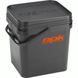 Kit : Seau 17L Noir + Cuvette Int&eacute;gr&eacute;e Rok
