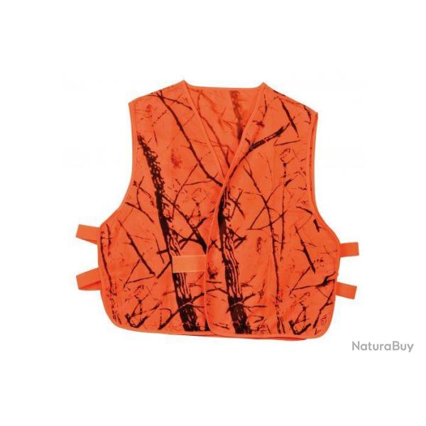 PRIX CHOC 5 GILETS FLUO CAMO 100% POLYESTER JANUEL  PORT OFFERT A -60%