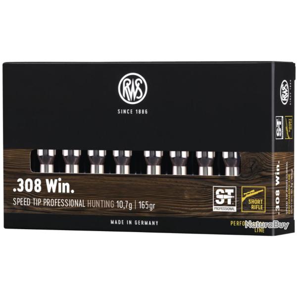 CARTOUCHES RWS SPEED TIP PRO SHORT RIFLE  308 WIN 165GR 10,7G