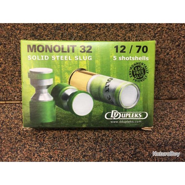 5 Boites de 5 Cartouches Ddupleks Monolit 32 cal.12/70  dupleks