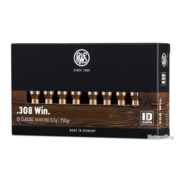 CARTOUCHES RWS ID CLASSIC 308 WIN 150 GRAINS 9.7G
