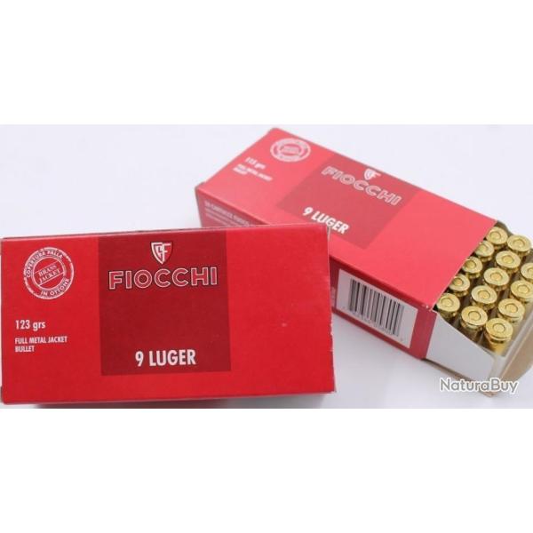 CARTON 1000 MUN FIOCCHI cal.9mm PARA FMJ 124GR LIV GRATIS