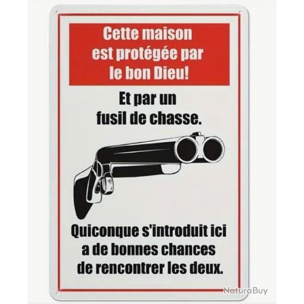 Plaque m�tallique ext�rieur 30 cm/20 cm