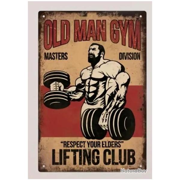 Plaque m�tallique OLD MAN GYM