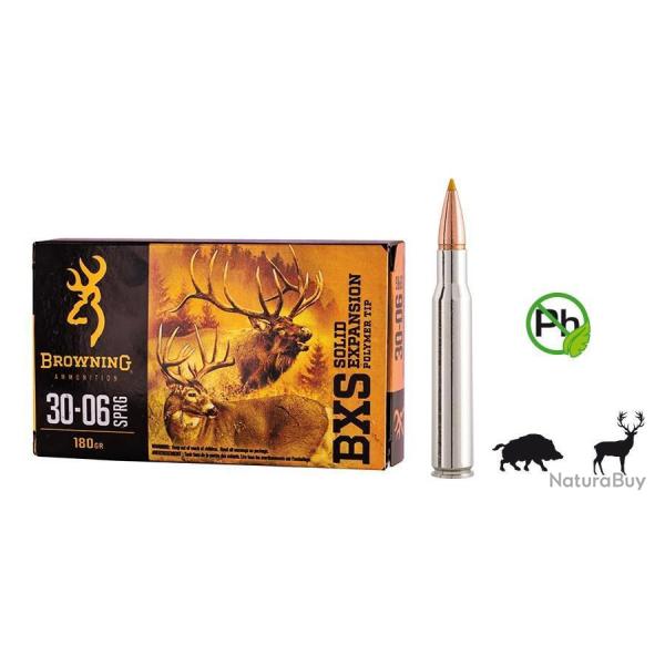 Munitions BROWNING bxs cal.30-06 180gr 11.66g par 60